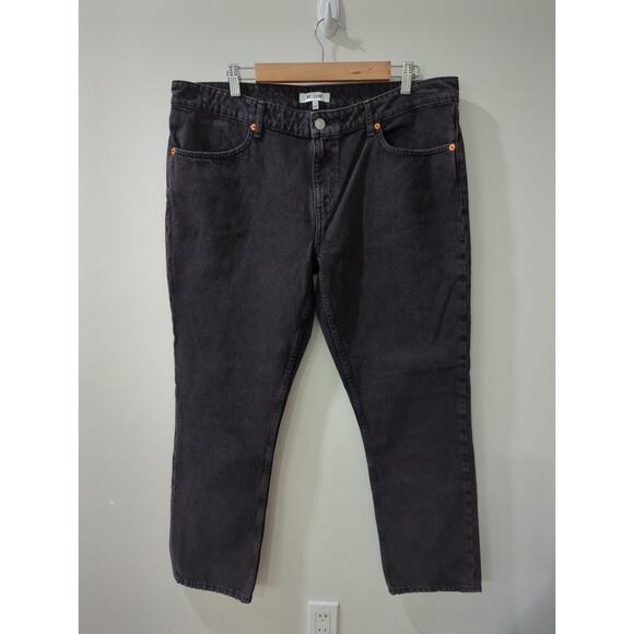 Re/Done Black 70s Low Rise Straight Leg Jeans NWT - Picture 6 of 7